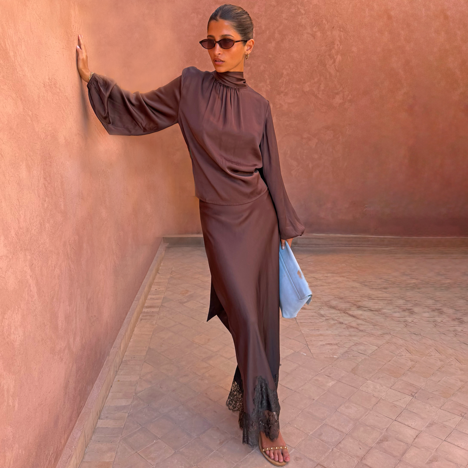 Chocolate Midi Maeva Skirt | Never Fully Dressed