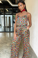 Thumbnail for caption_Model wears Abstract Print Elissa Trousers in UK 8 / US 4