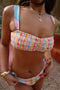 Abstract Sheered Bikini Top