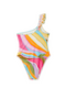 Abstract One Shoulder Swimsuit