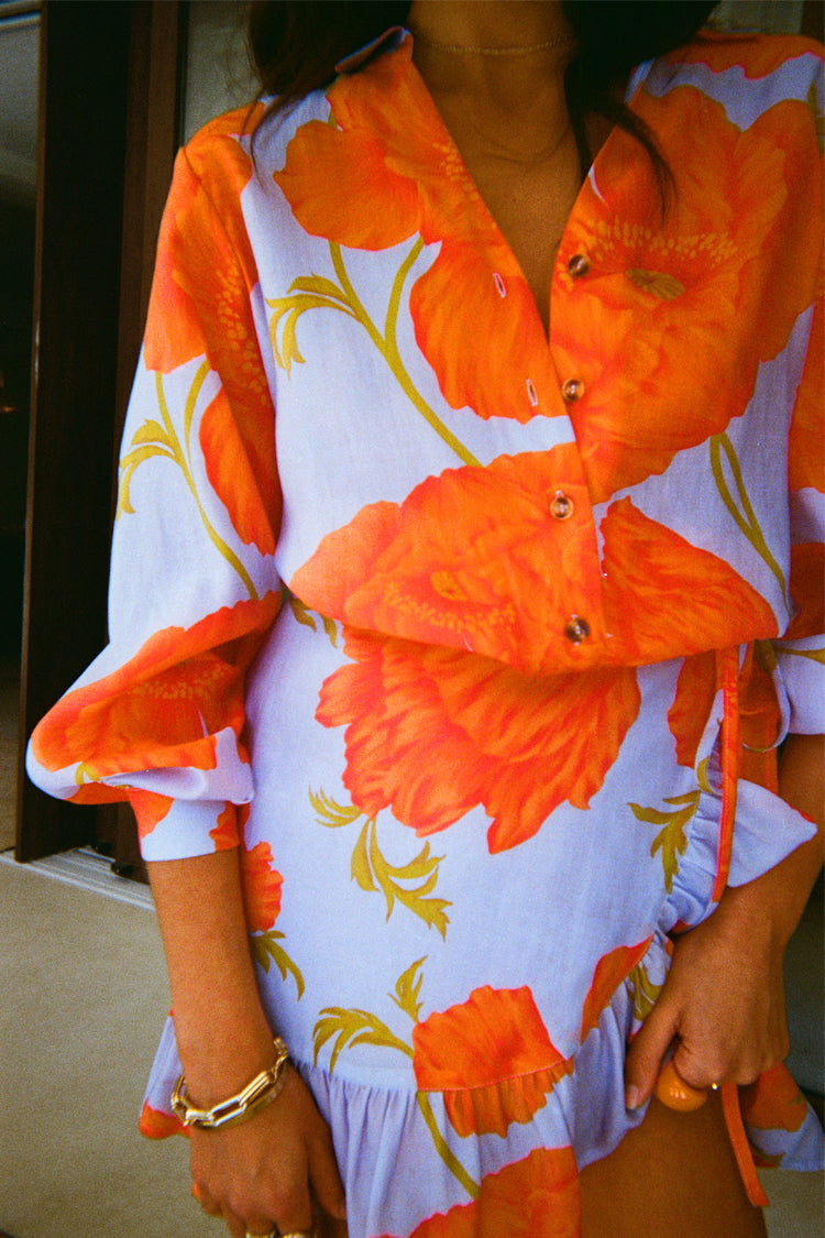 Blue Poppy Miley Shirt – Never Fully Dressed