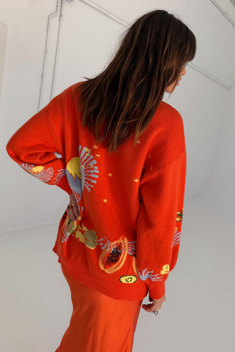 Never Fully Dressed Cherry Cardigan NEVER FULLY DRESSED Cherry Embroidered  Knit Cardigan