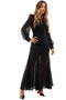 Black Dobby Midi Dress