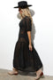 Black Dobby Lucia Midi Dress