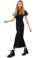 Thumbnail for Model wearing Black Leah Dress standing facing the camera