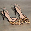 Leather Leopard Heel Shoes