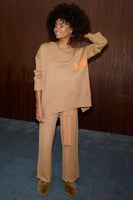 Thumbnail for Camel Dana Trousers With Orange Trim