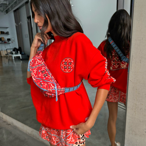 Red Paisley Bum Bag