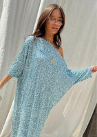 Thumbnail for caption_Model wears Ice Blue Sequin Jem Dress in UK size 10/ US 6