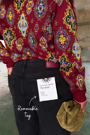 Black Wash Beni Barrel Jeans Petite