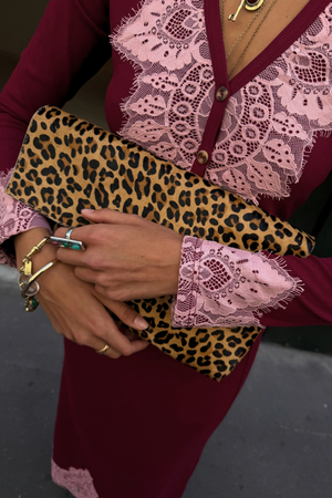 Leopard Pony Clutch Bag