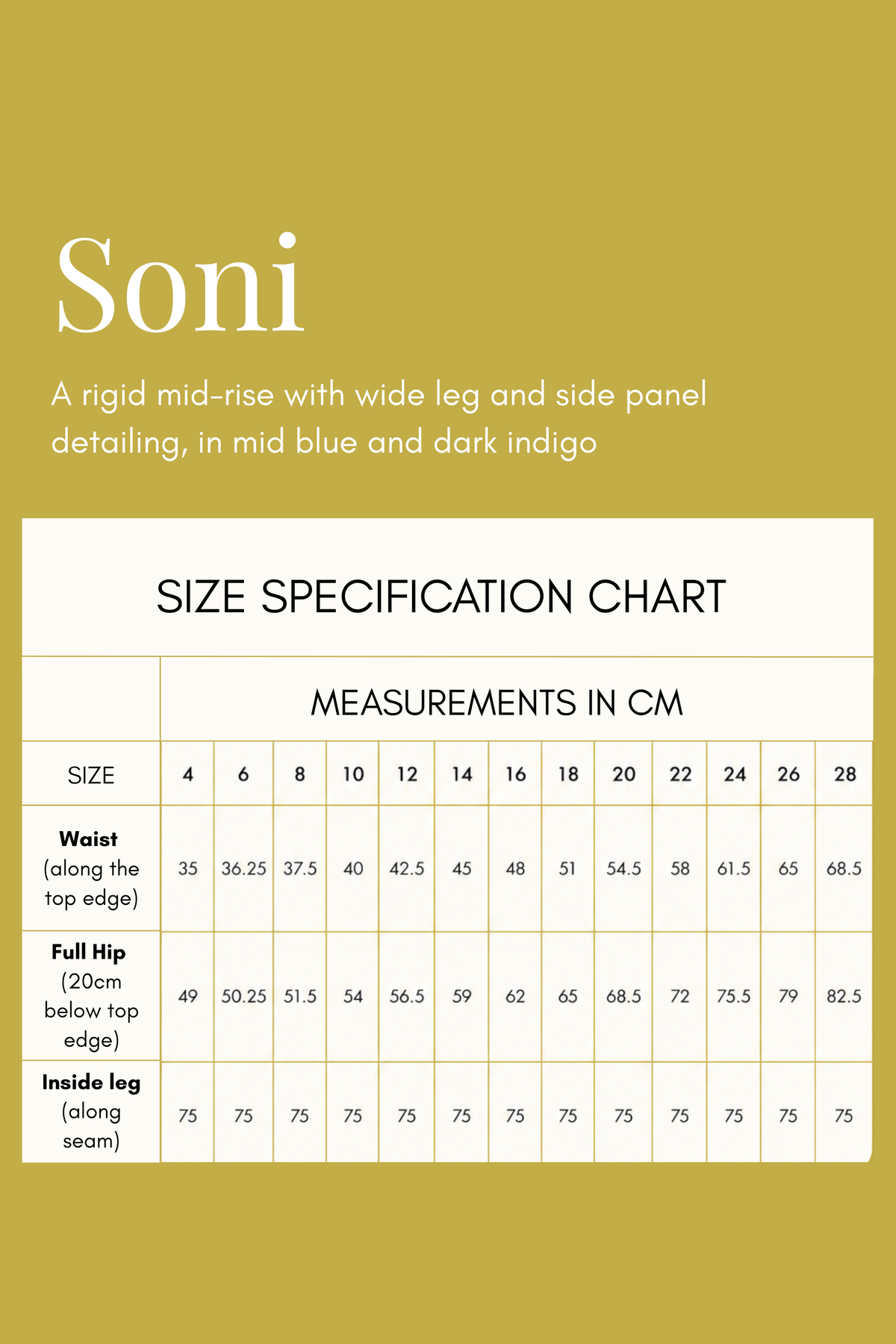 Mid Blue Soni Wide Jeans