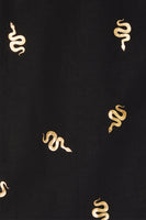 Thumbnail for Black Snake Mini Wrap Skirt 