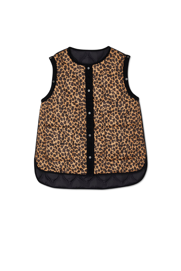 cut out of Black And Leopard Multi-Wear Jacket
