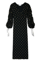 Thumbnail for Black Celia Plisse Dress Petite
