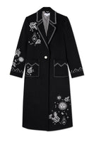 Thumbnail for cut out of Black Embroidered Geneva Coat
