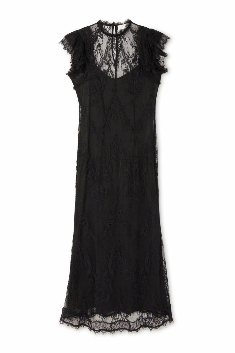 Black Fine Lace Raven Dress – Never Fully Dressed