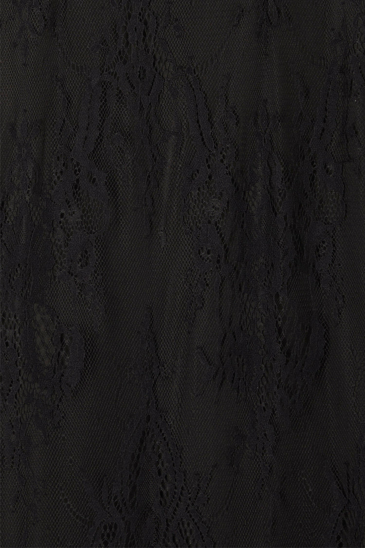 Black Fine Lace Raven Dress