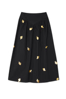 Thumbnail for Black Marra Skirt With Gold Fish Fleck