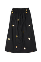 Thumbnail for Black Marra Skirt With Gold Fish Fleck