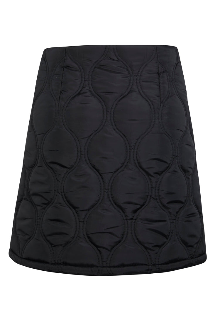 cut out of Black Quilted Skirt