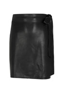 Thumbnail for Black Vegan Leather Mini Jaspre Skirt - Petite