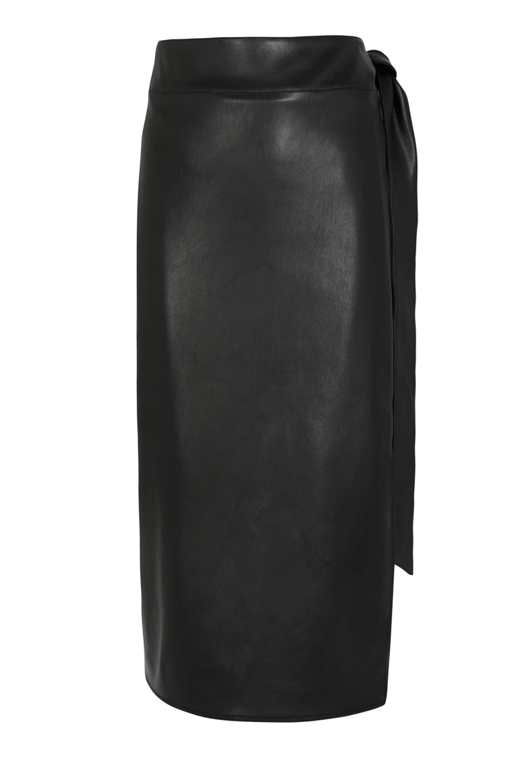 Black Vegan Leather Skirt