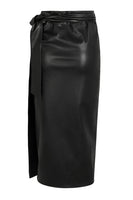 Thumbnail for Black Vegan Leather Jaspre Skirt