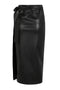 Black Vegan Leather Jaspre Skirt