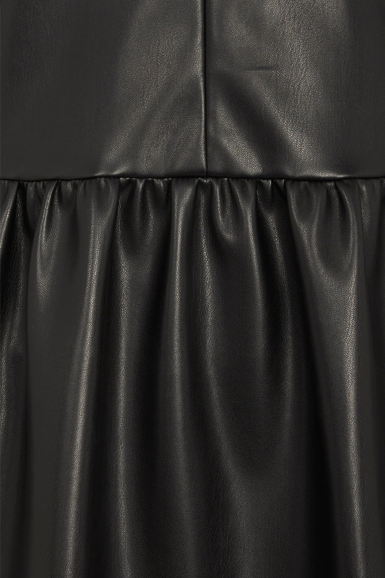 Black Vegan Leather Kirsty Dress – Never Fully Dressed