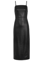 Thumbnail for Black Vegan Leather Louise Dress