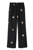 Thumbnail for Black with Gold Palm Fleck Trousers