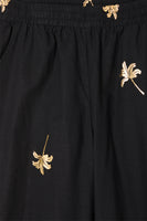 Thumbnail for Black with Gold Palm Fleck Trousers