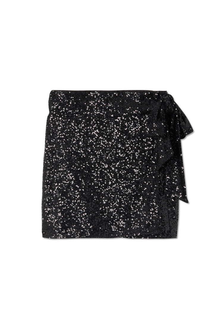 Black Sequin Mini Jaspre skirt – Never Fully Dressed
