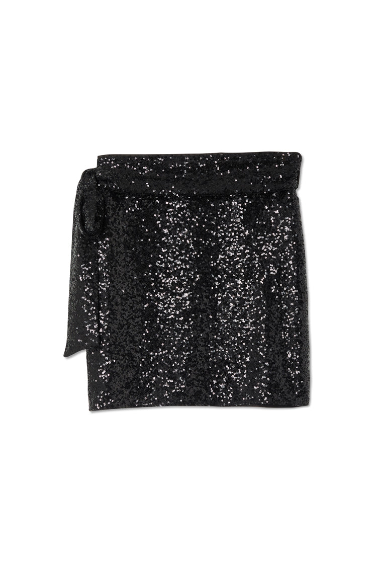 Black Sequin Mini Jaspre skirt – Never Fully Dressed