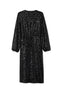 Black Sequin Vienna Wrap dress