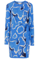 Thumbnail for Blue Animal Knit Mini Sydney Dress