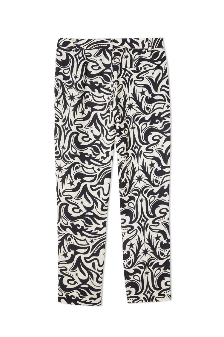 Black and Cream Bowie Trousers