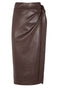 Chocolate Vegan Leather Jaspre Skirt