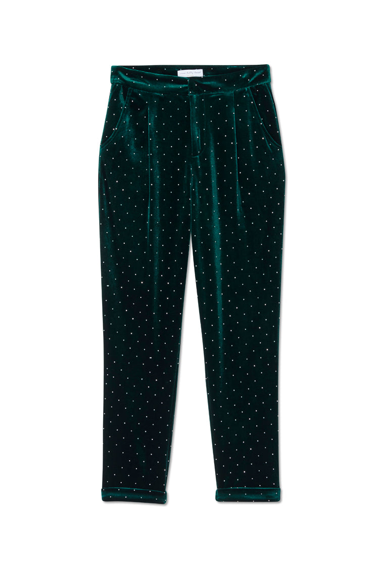 Emerald Velvet Quinn Trousers