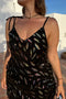 Black Jacquard Faro Maxi Dress