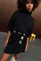Black Lyon Belted Knit Dress