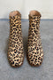 Leather Leopard Short Boot