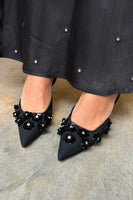 Thumbnail for Black Bead Bimba Slingback Shoes