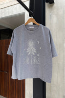 Thumbnail for Grey Running Wild T-Shirt With Silver Foil