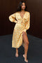 Gold Fleck Midi Vienna Dress
