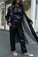 Thumbnail for caption_Model wears Black Embroidered Geneva Coat in M