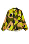 Lime and Khaki Abstract Sami Shirt