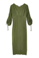 Thumbnail for Khaki Celia Plisse Dress