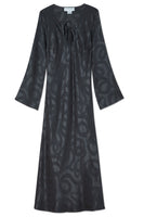 Thumbnail for Charcoal Snake Jacquard Maeve Dress